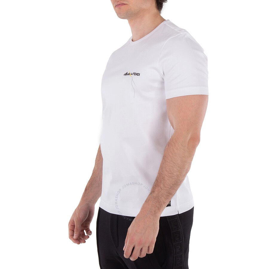 Fendi Embroidered Logo Crew Neck T-Shirt - 2
