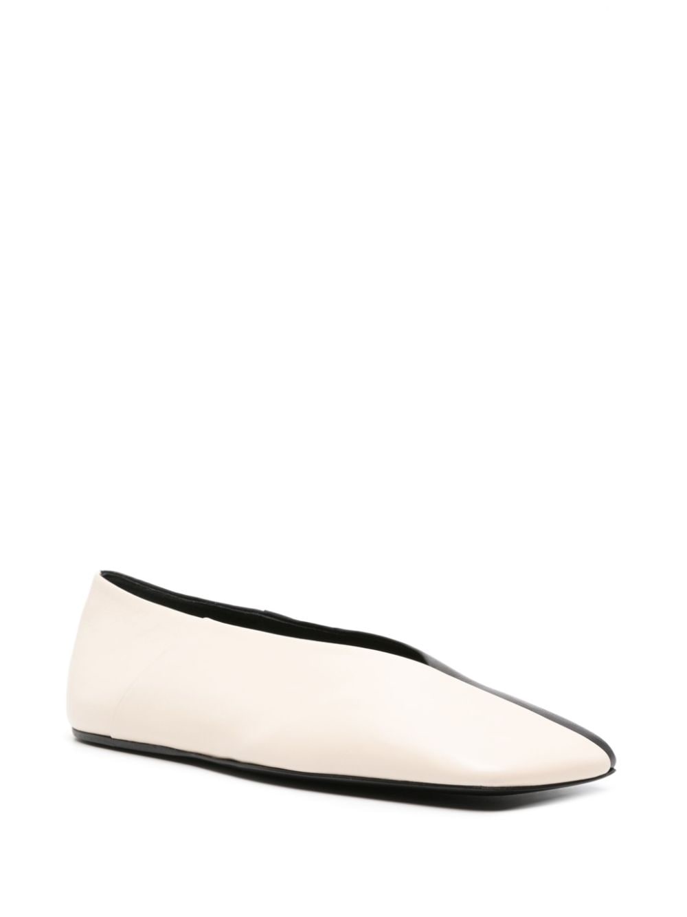 colour-block leather loafers - 3
