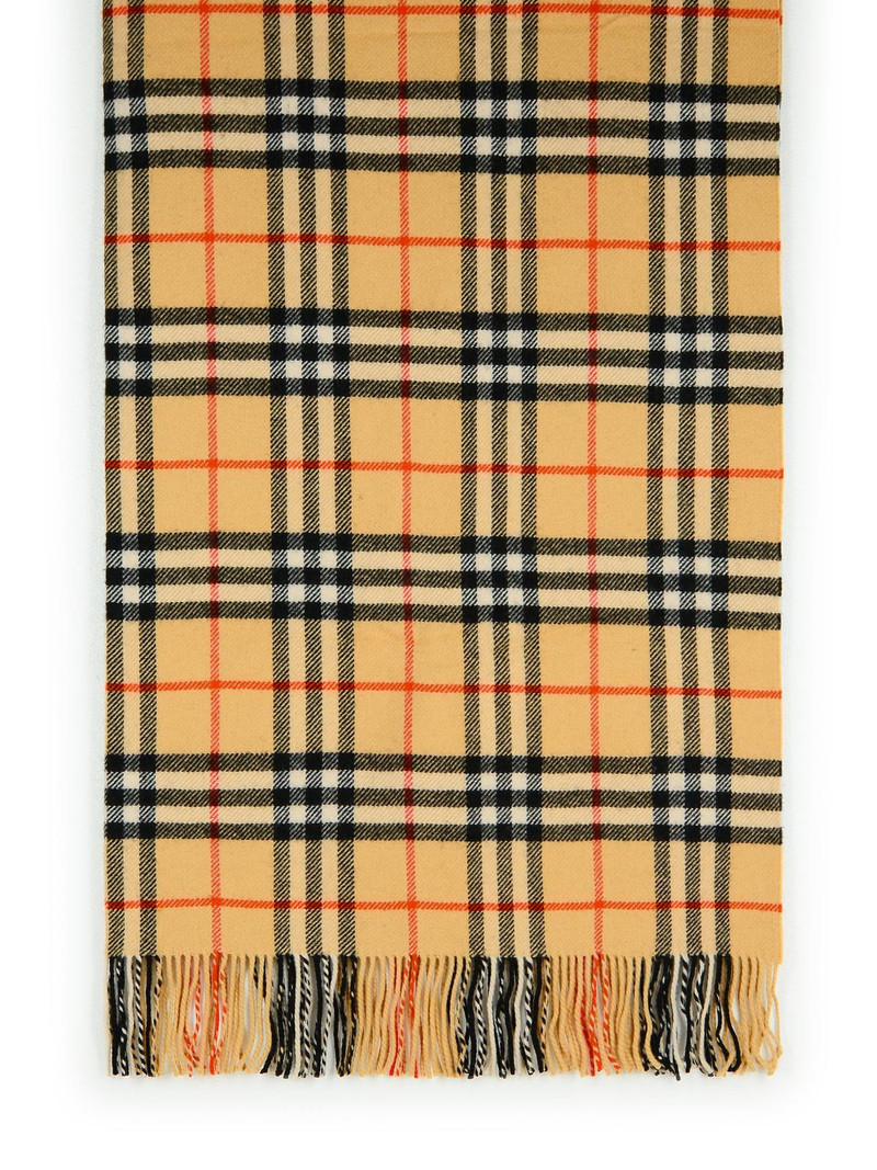 Burberry Burberry 'Check' Beige Cashmere Blend Blanket Men outlook