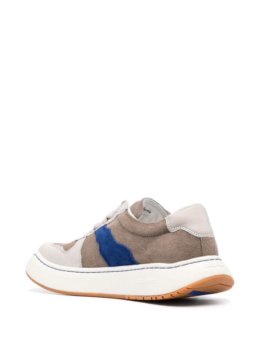 colour-block panel low-top sneakers - 3