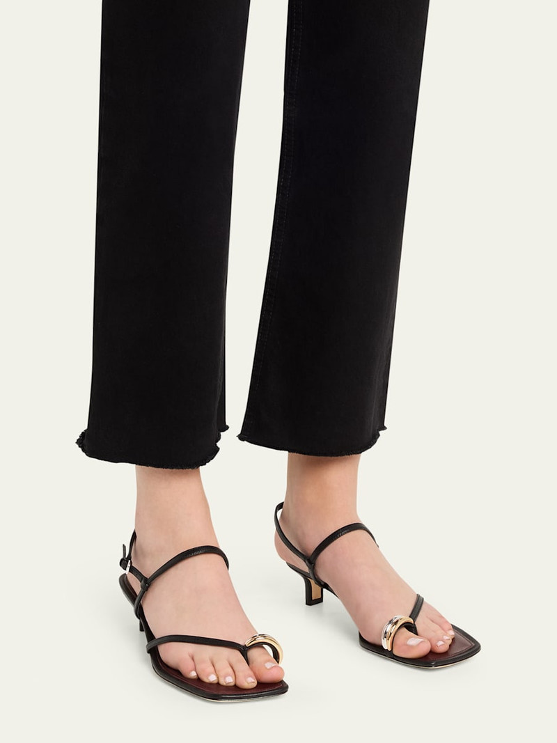 Vince 40mm Polli Leather Kitten-Heel Sandals outlook