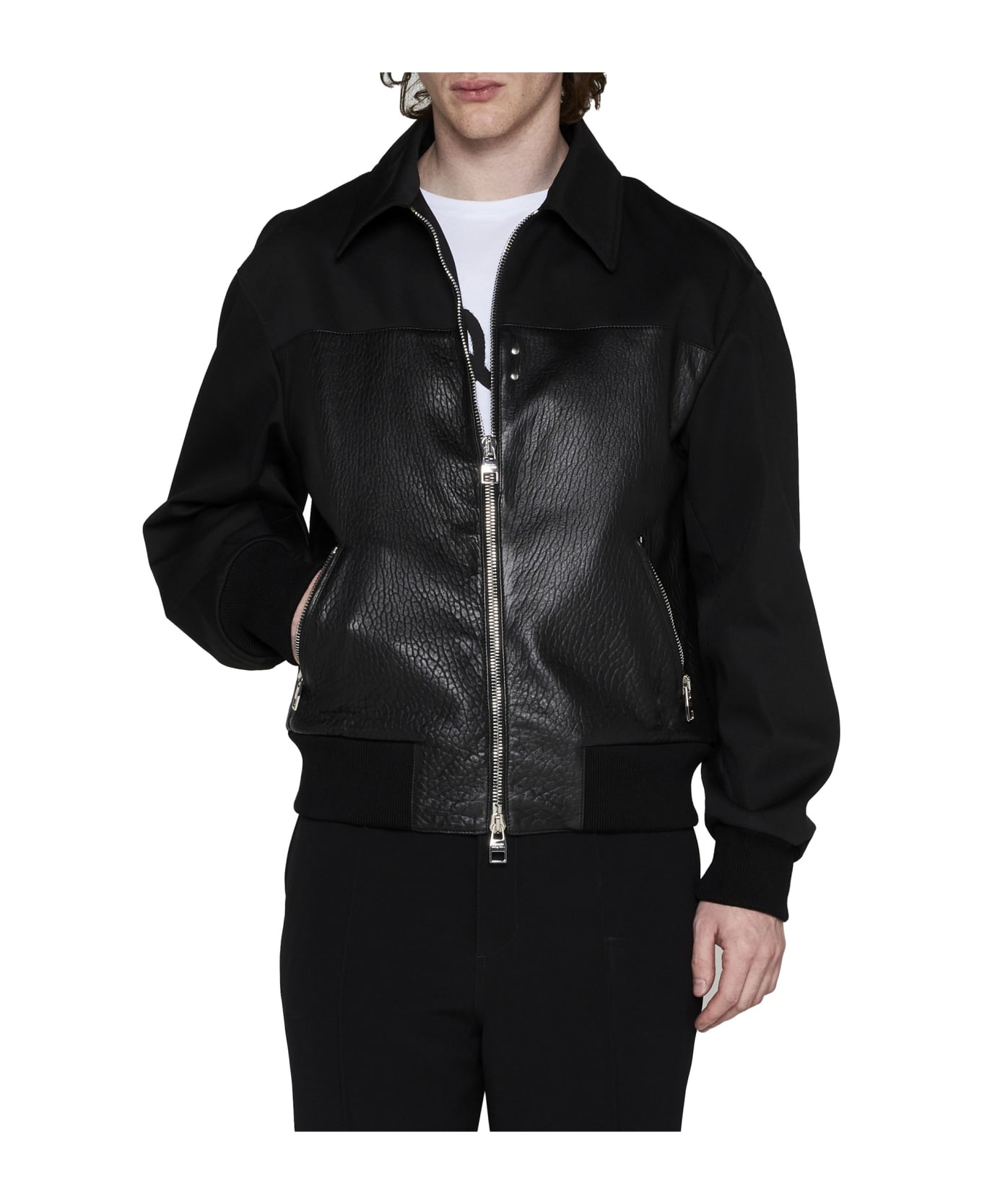 Leather Bomber Jacket - 2