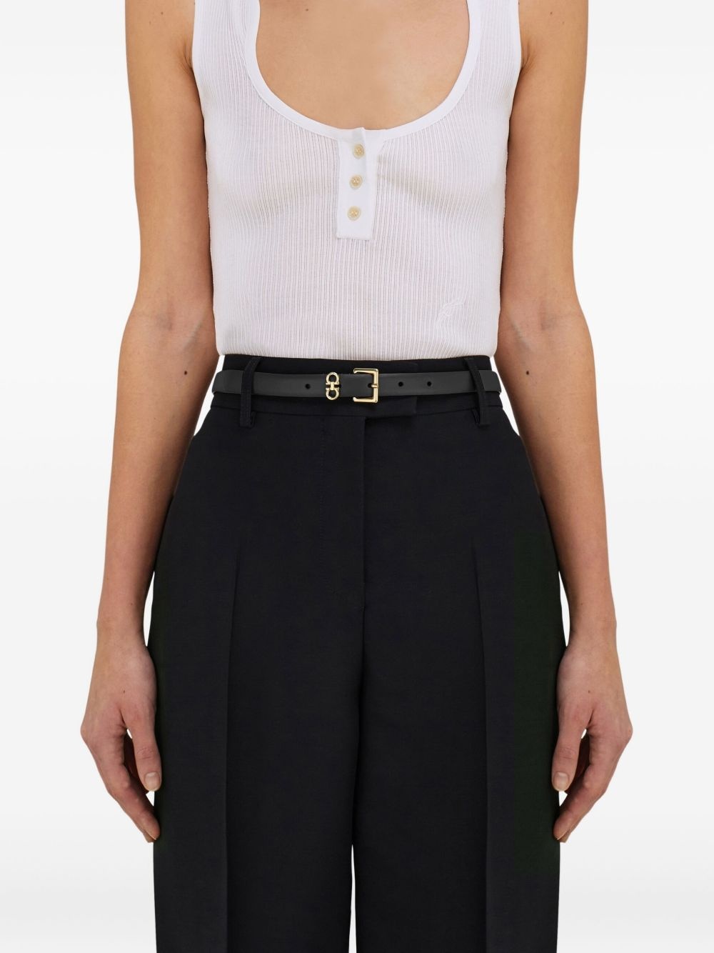 reversible adjustable Gancini belt - 4