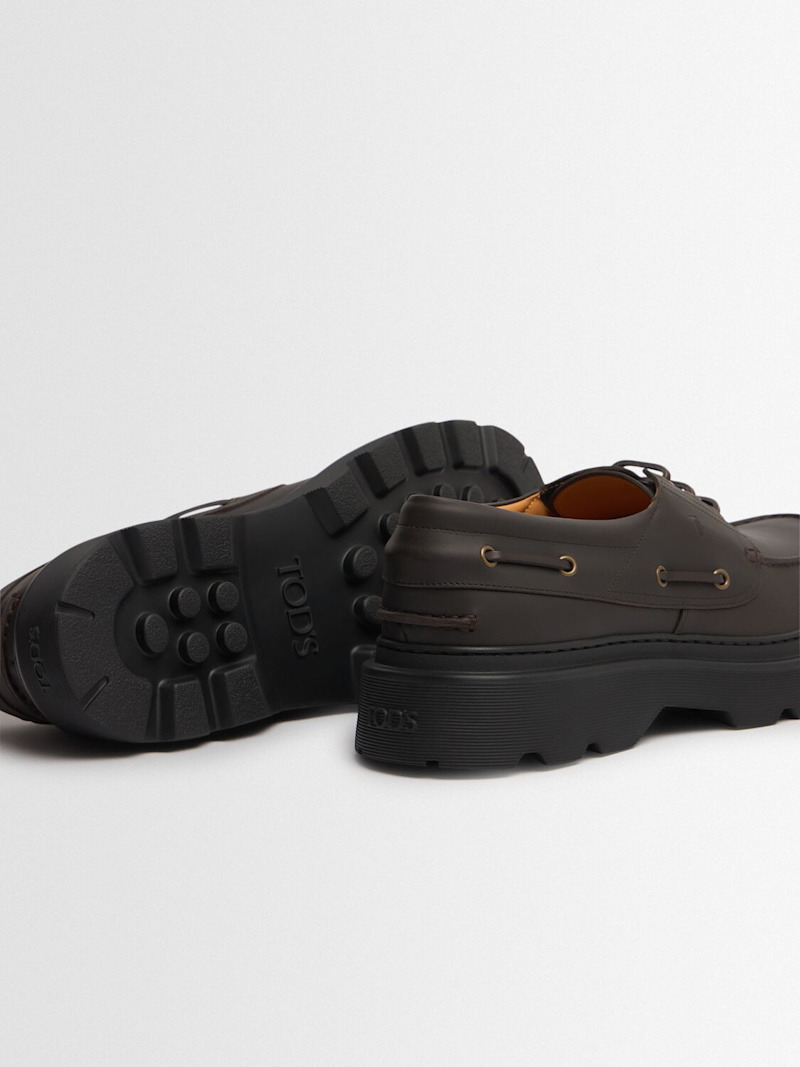 Leather boat shoes - 5