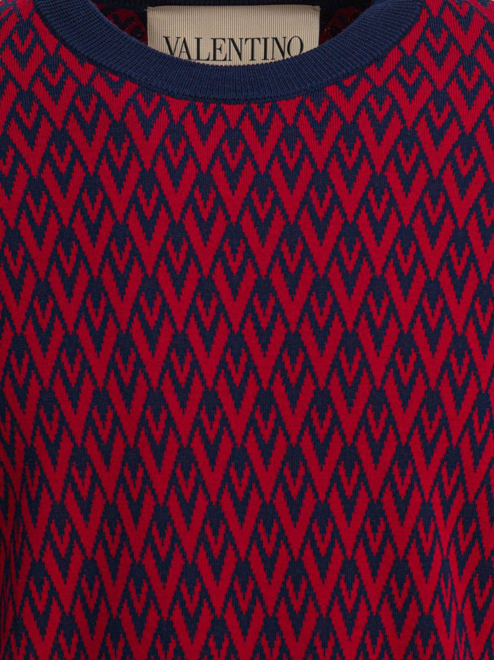 chevron-pattern wool sweater - 3