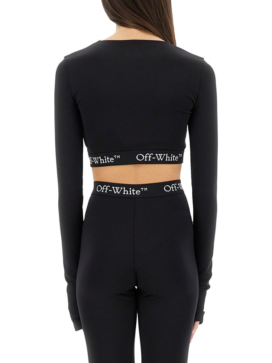 Off-White Women Cropped Top With Logoed Band - 3