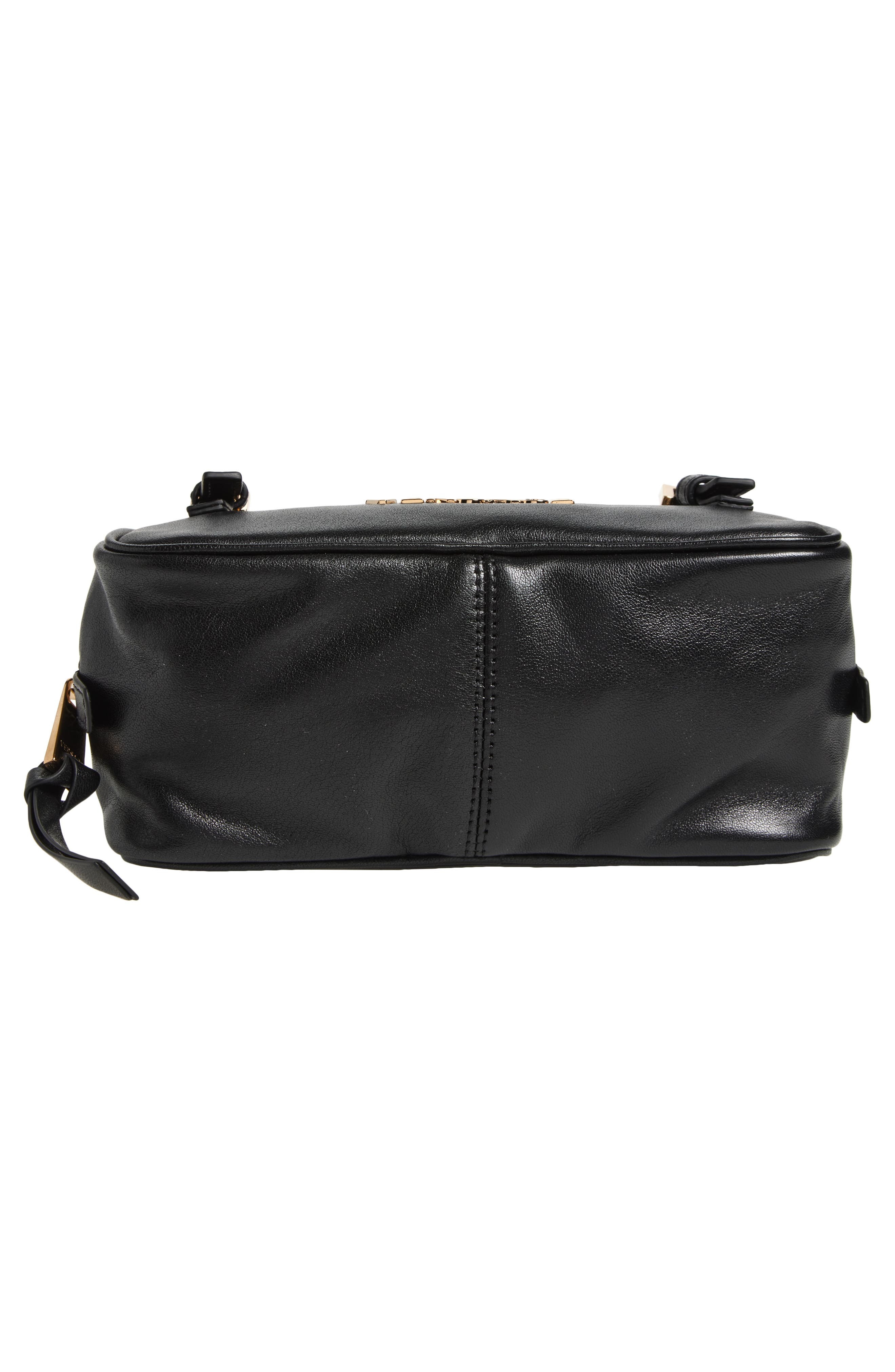 Versace Mini Logo East/West Leather Shoulder Bag in Black Versace Gold at Nordstrom - 7