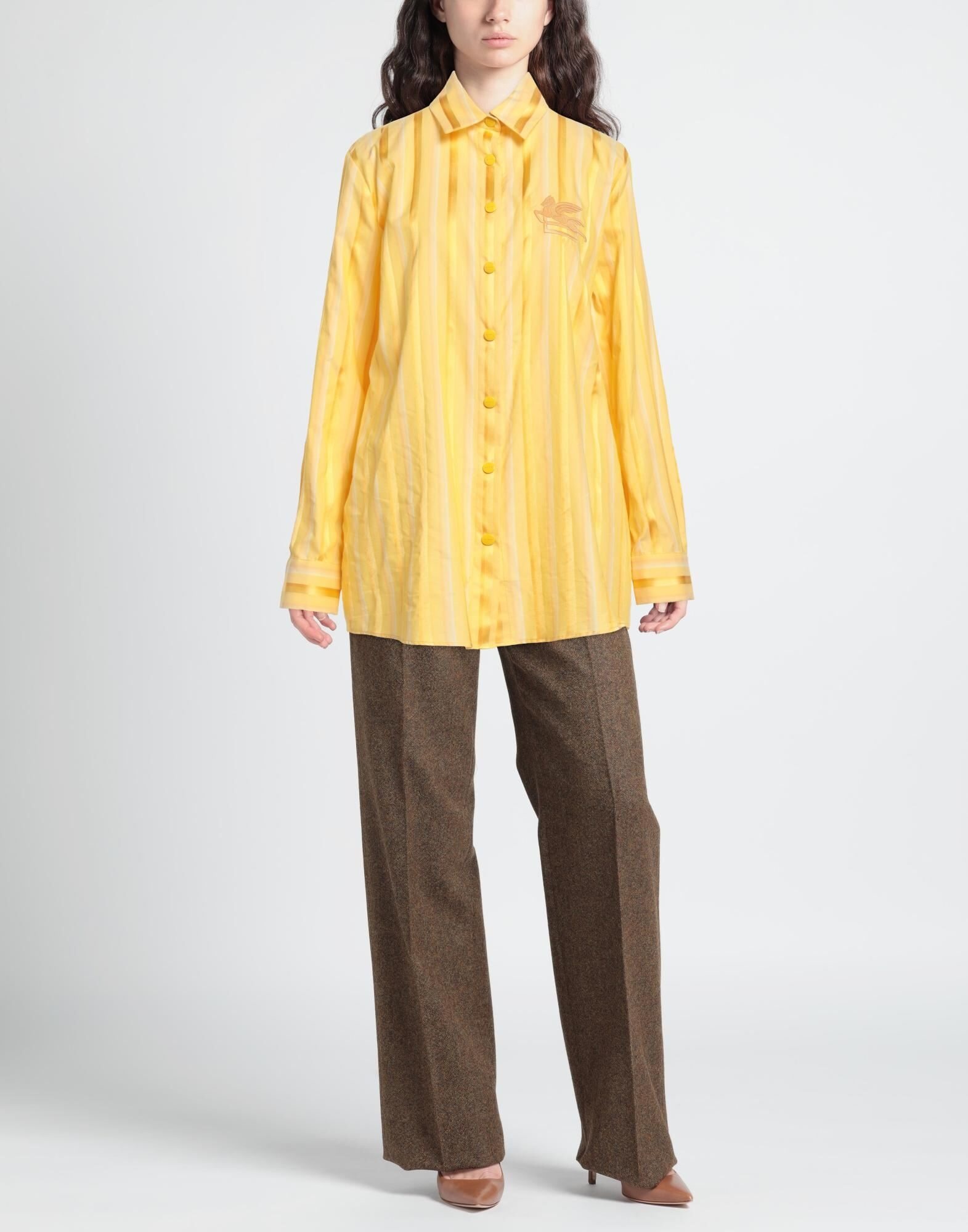 Yellow Women's Striped Shirt - 2