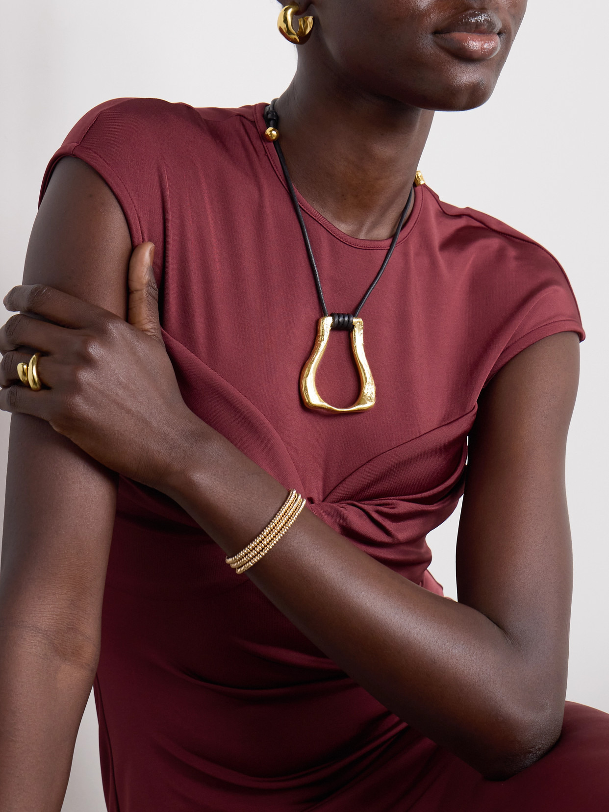 The Link Of Wanderlust Recycled Gold-plated Cord Necklace - 5