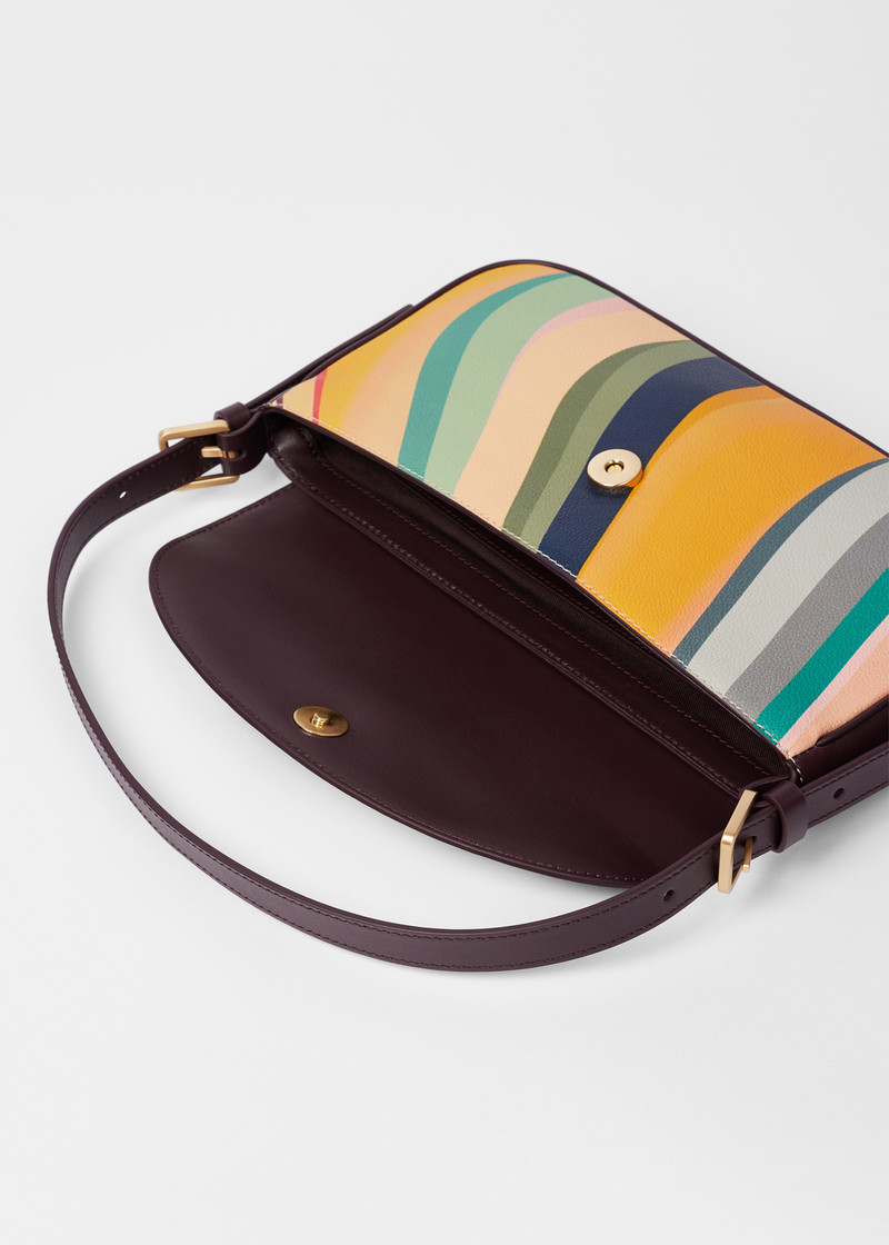 Women's Leather 'Swirl' Baguette Bag 5