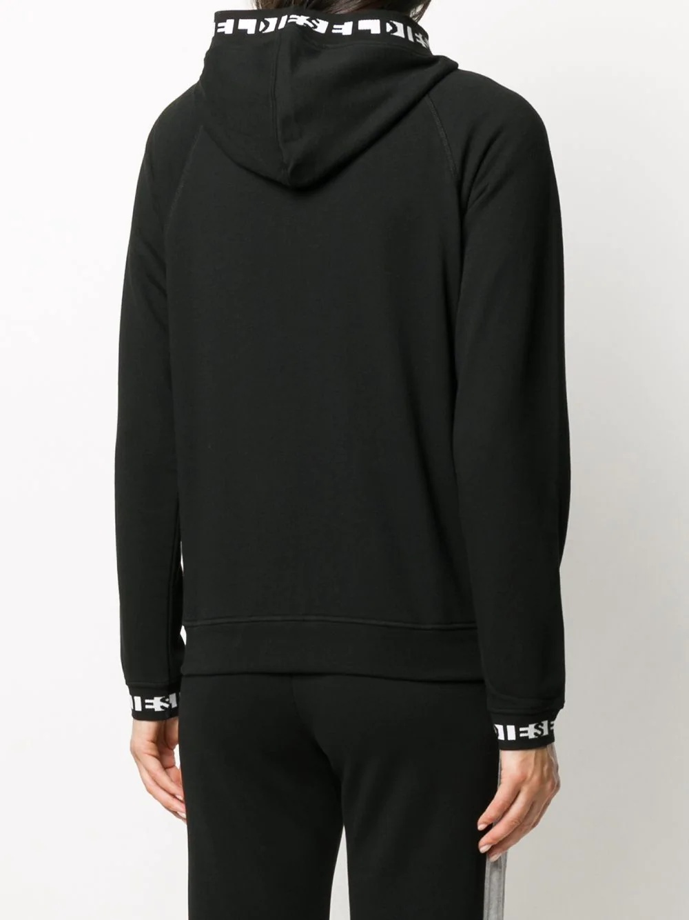 logo trim hooded jacket - 4