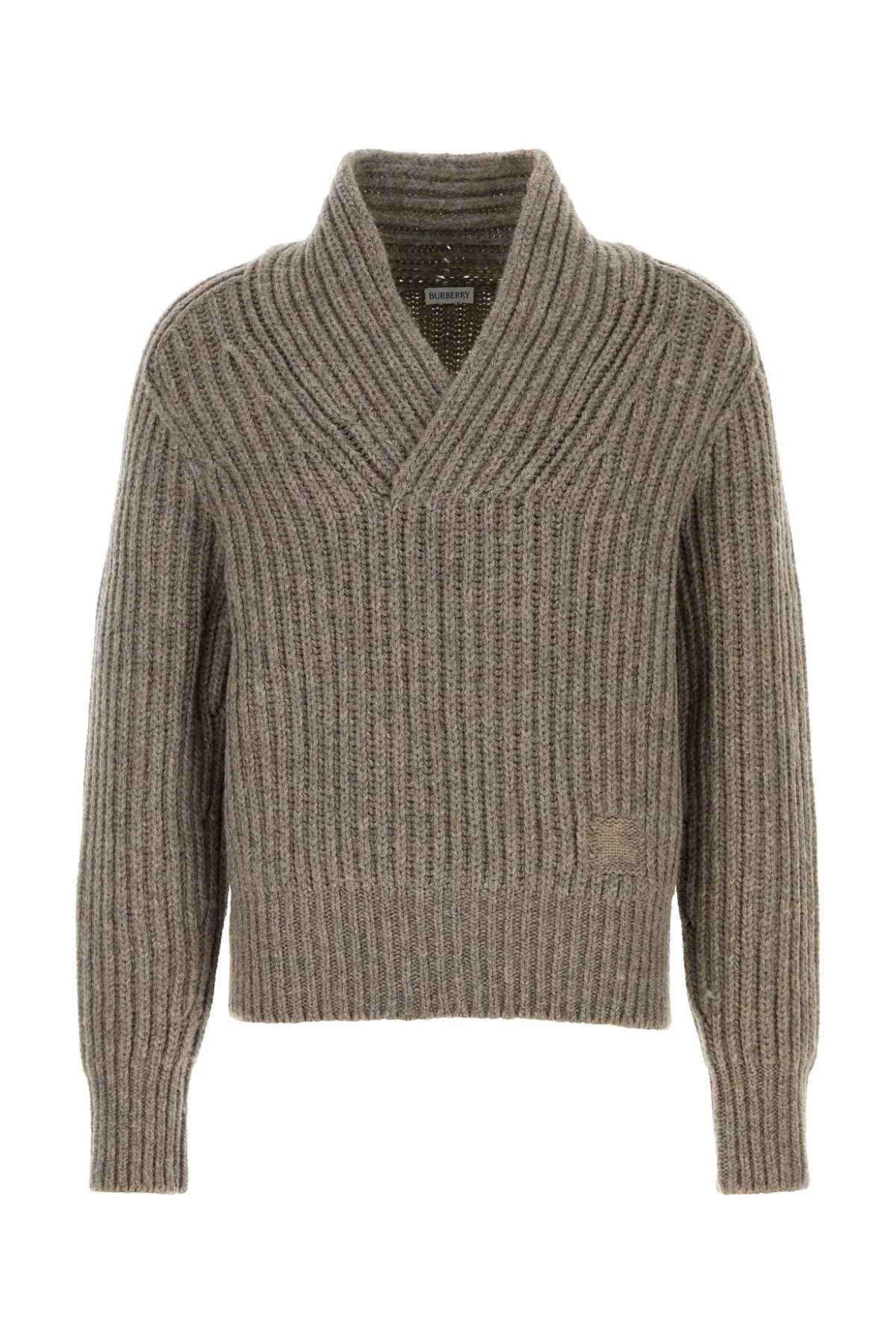 Burberry Men Dove Grey Wool Sweater - 1