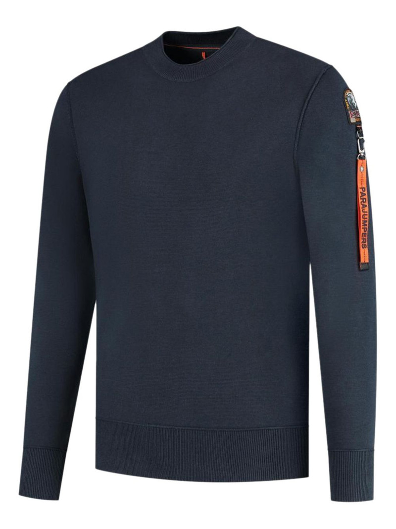 PARAJUMPERS crew-neck logo-patch sweater outlook