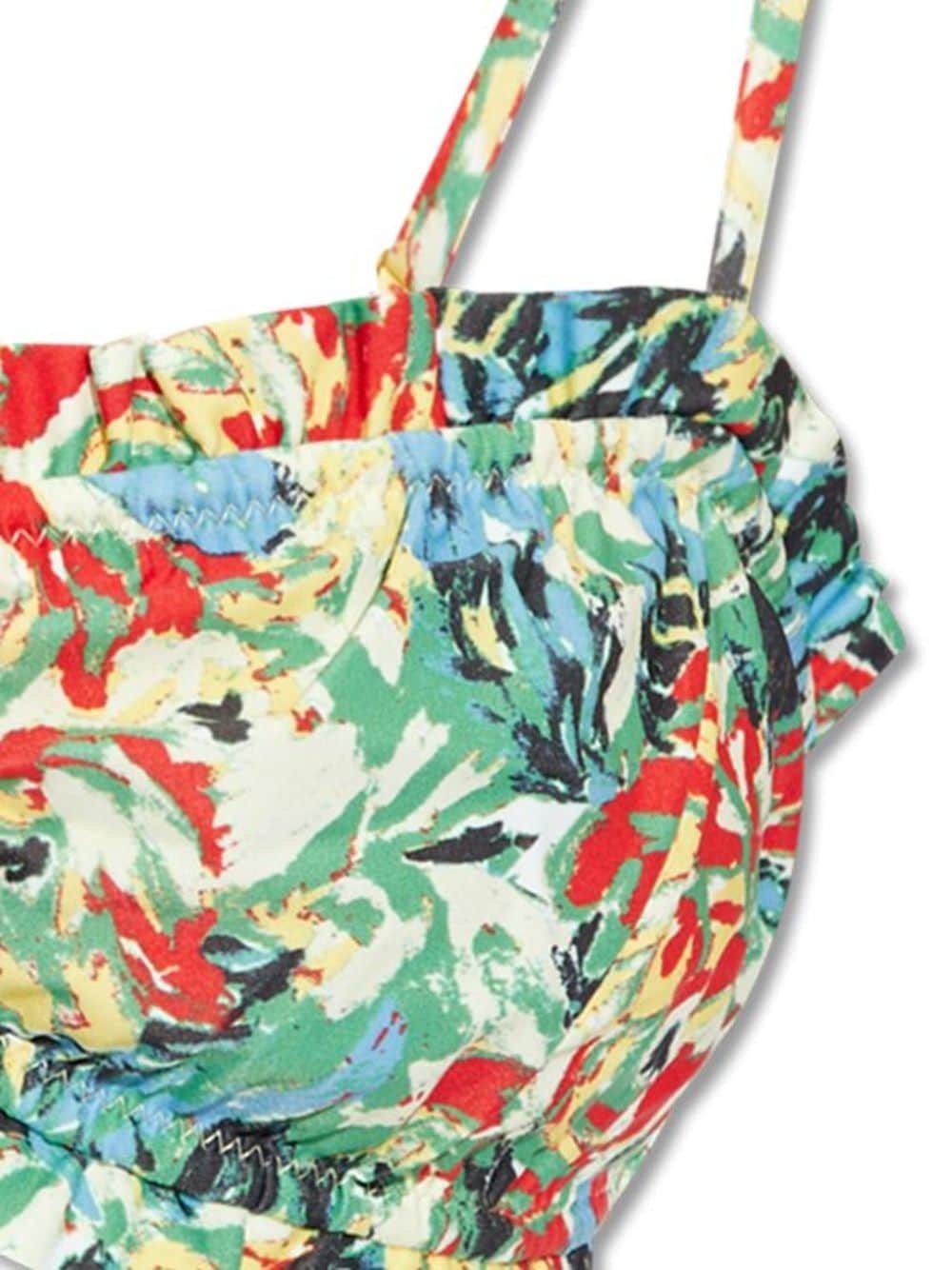 ruffle-trim bandeau top - 2