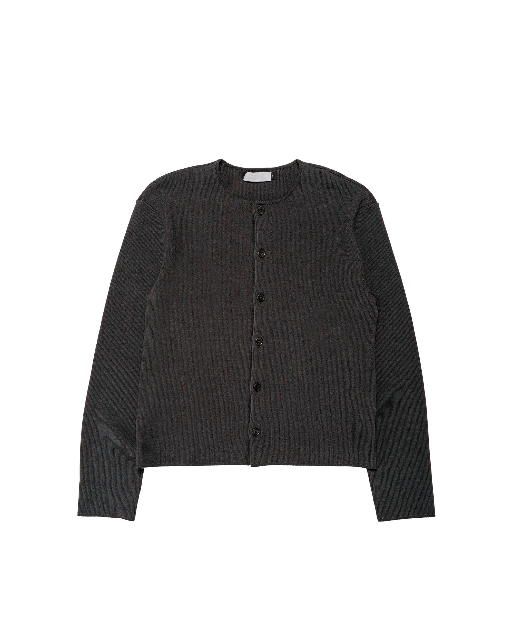 Stripe Button Up Cardigan Charcoal - 1