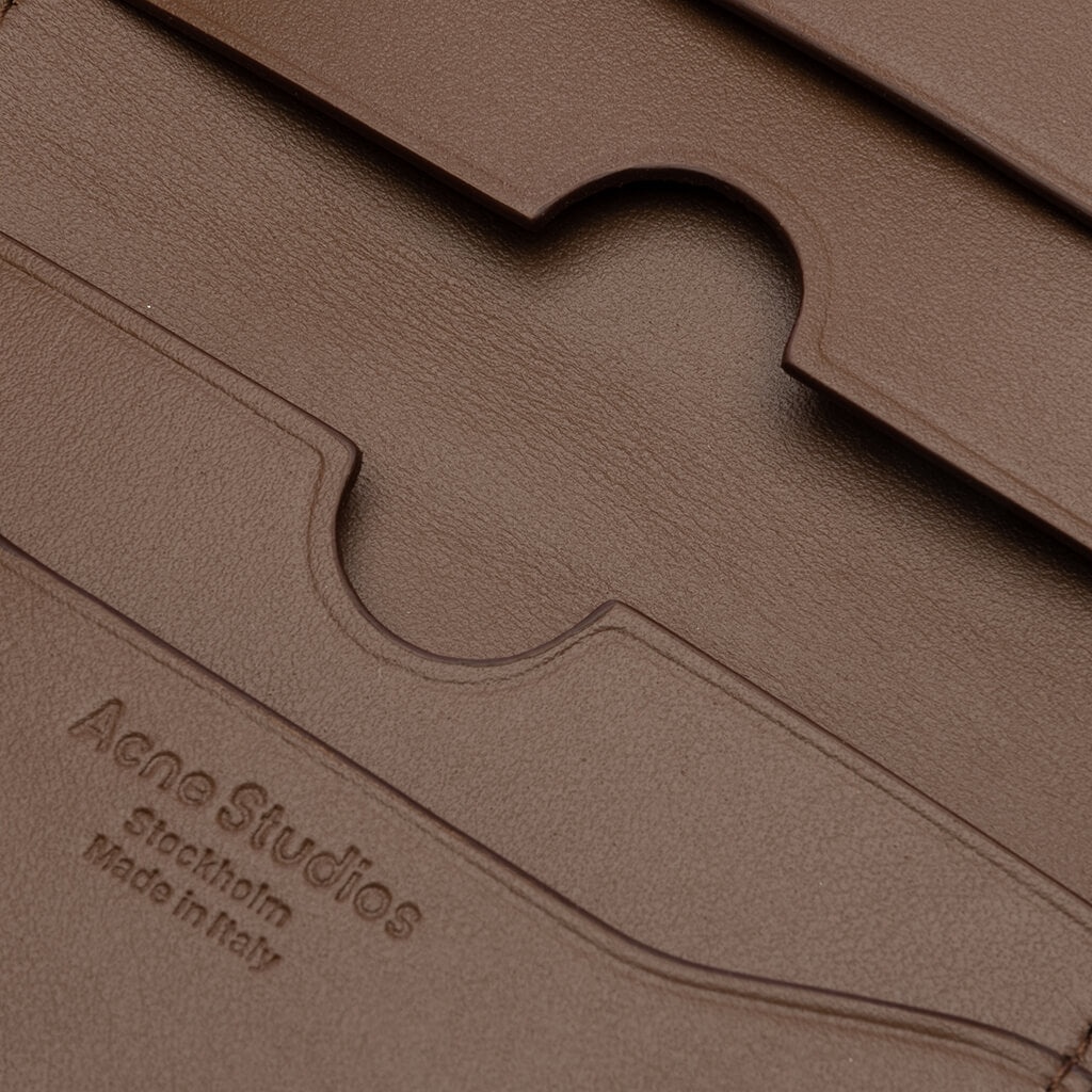 FOLDED LEATHER WALLET  FN-UX-SLGS000255 - CAMEL BROWN - 4