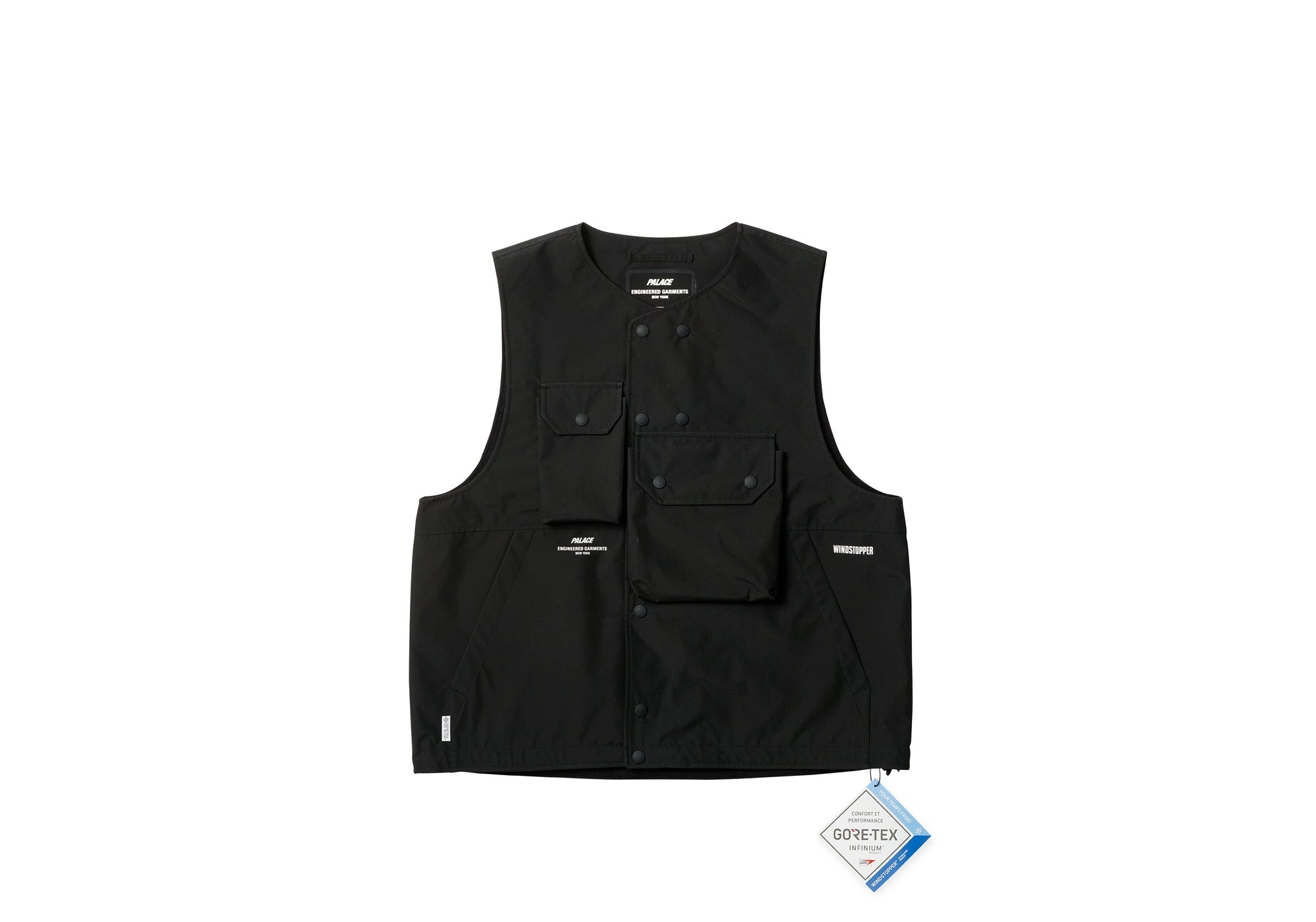 PALACE ENGINEERED GARMENTS GORE-TEX INFINIUM COVER VEST BLACK - 1