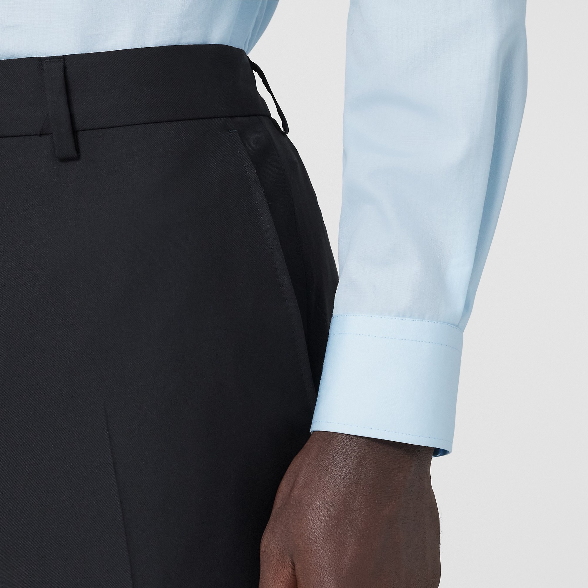 Slim Fit Wool Tailored Trousers - 5