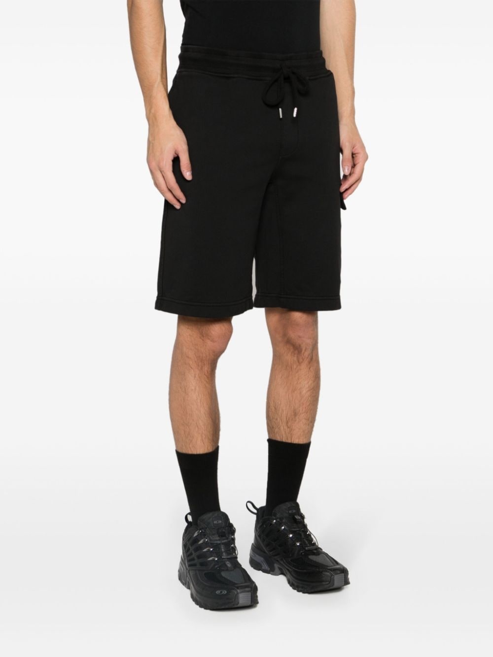 Diagonal cotton track shorts - 3