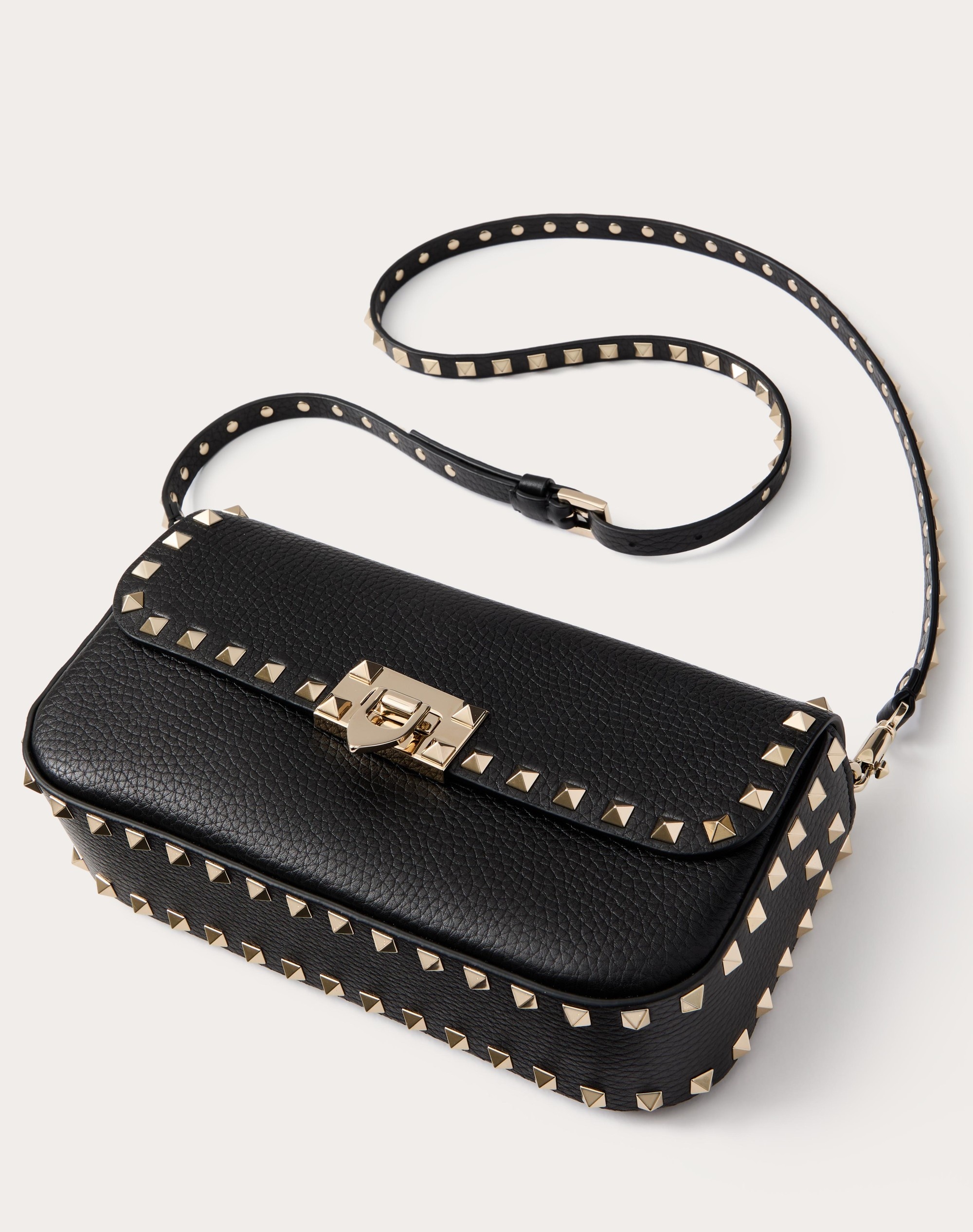 VALENTINO GARAVANI ROCKSTUD GRAINY CALFSKIN SHOULDER BAG - 6