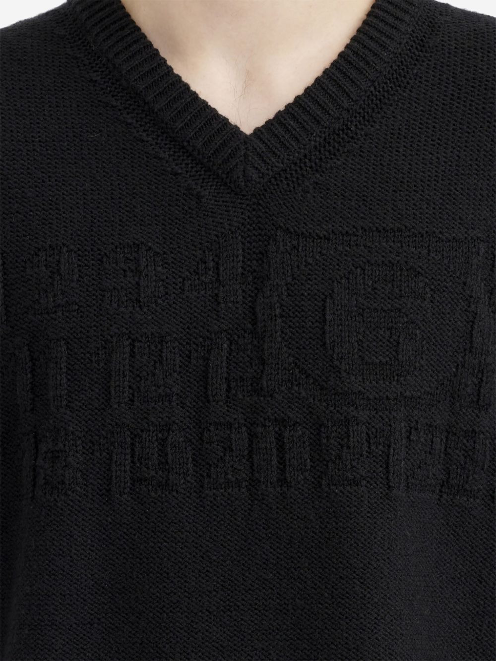 number-motif embroidered vest - 5