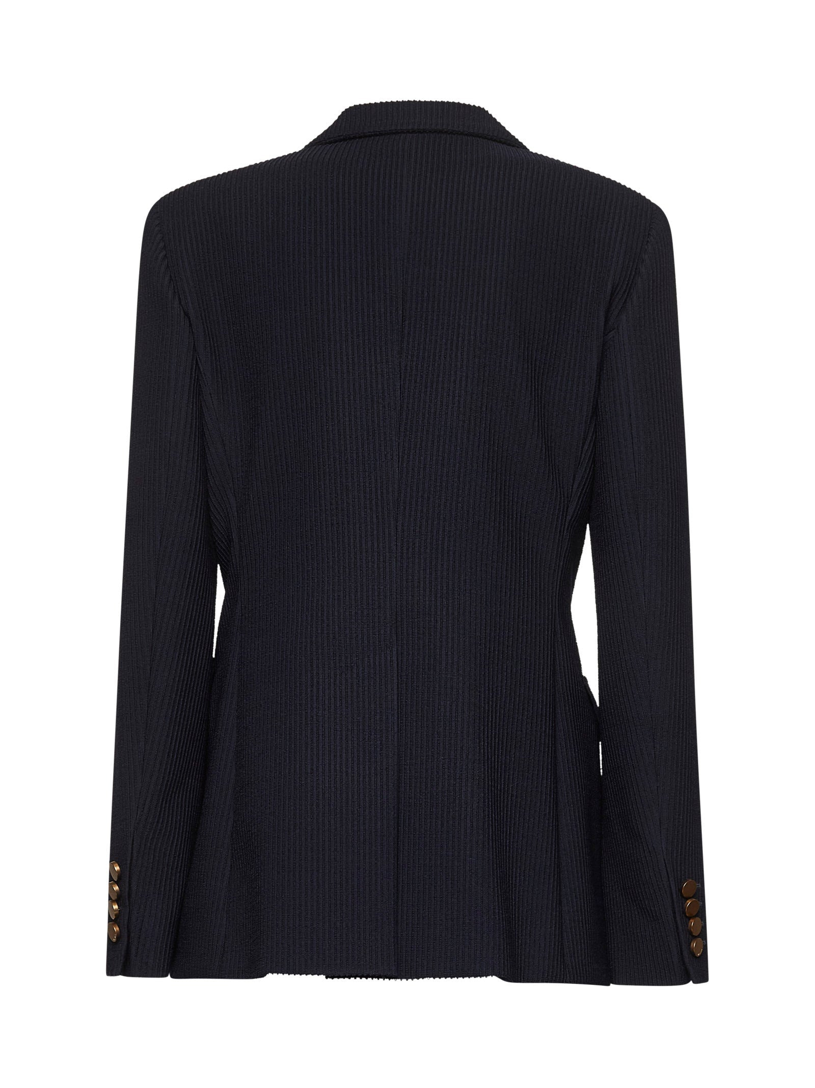 Max Mara Women Blue Gabardine Pagano Blazer - 2