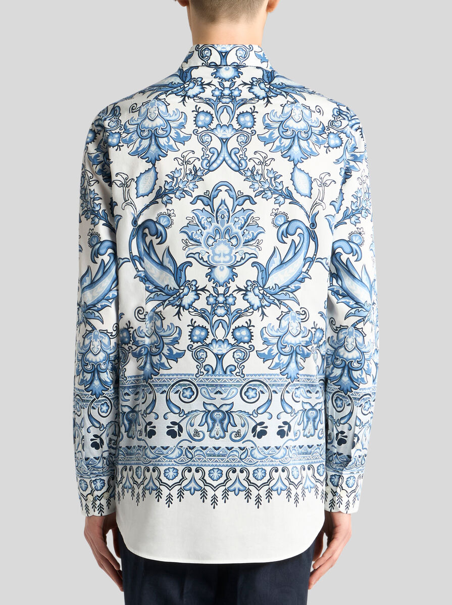COTTON SHIRT WITH PLACED PRINT - 4