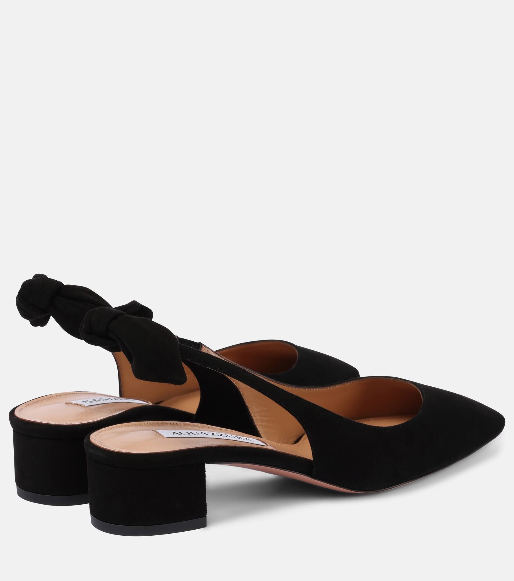 Very Bow 35 suede slingback pumps - 3