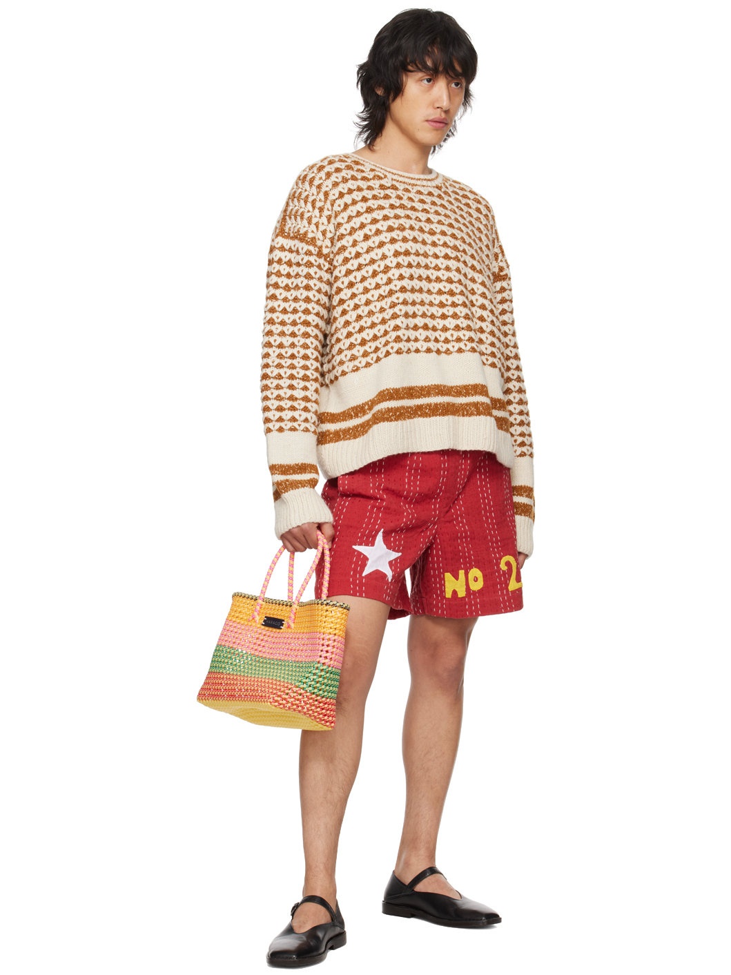 Tan Dropped Shoulder Sweater - 4