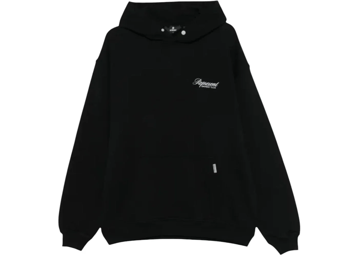 Represent Club Script Hoodie Black - 1