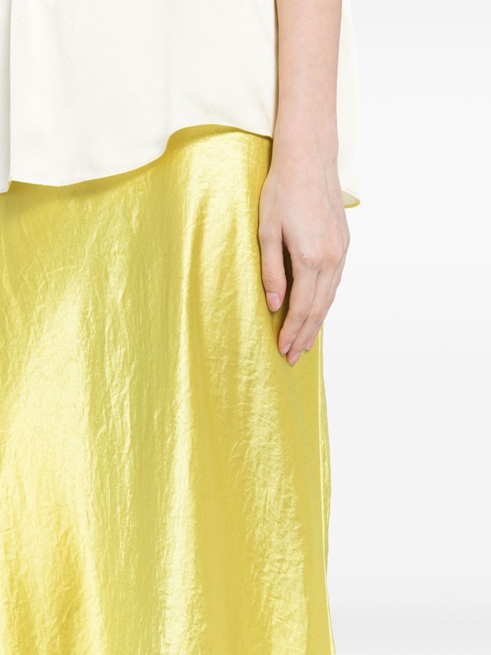 A-line satin midi skirt - 5