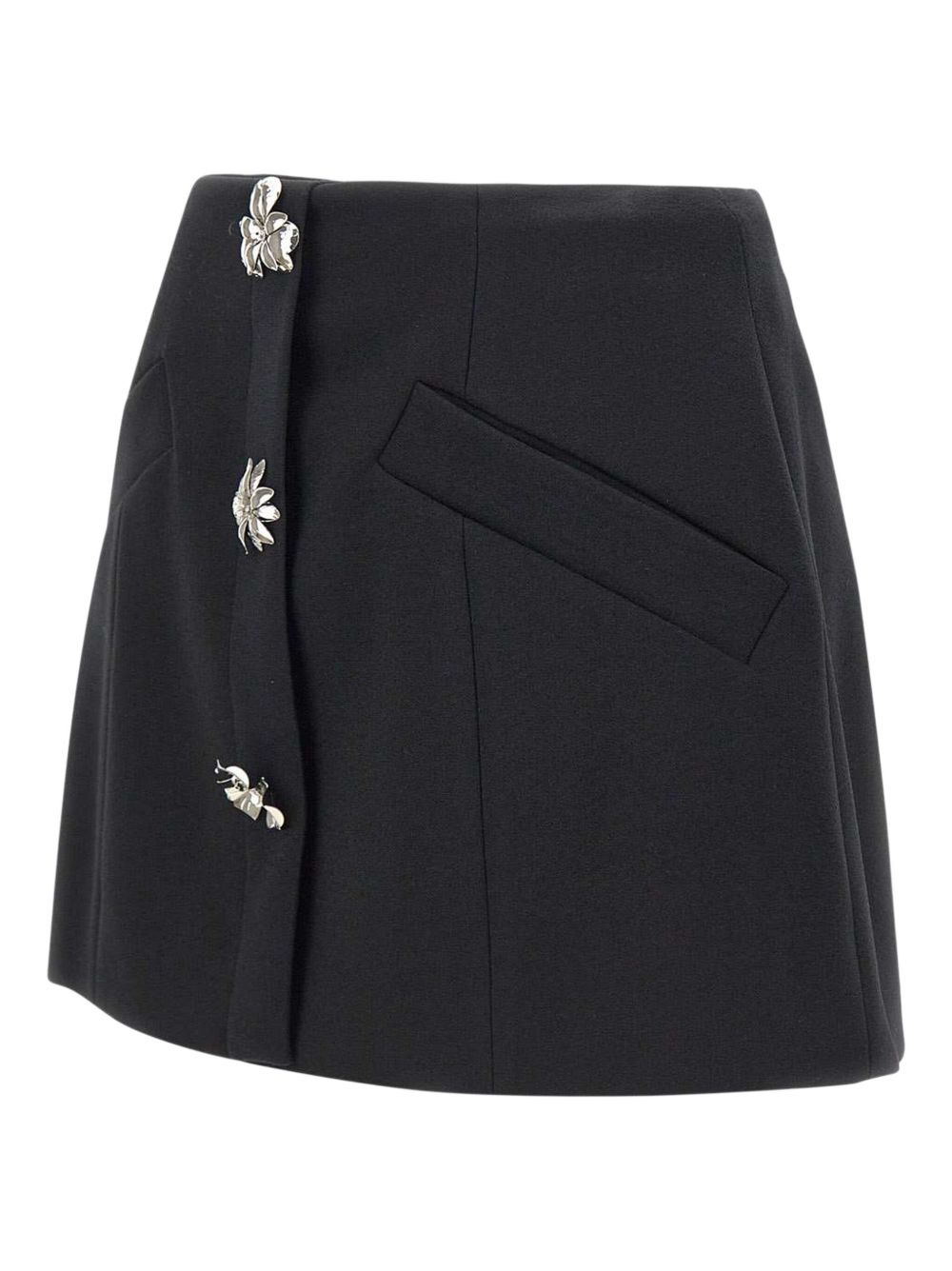 flower-embellished mini skirt - 2