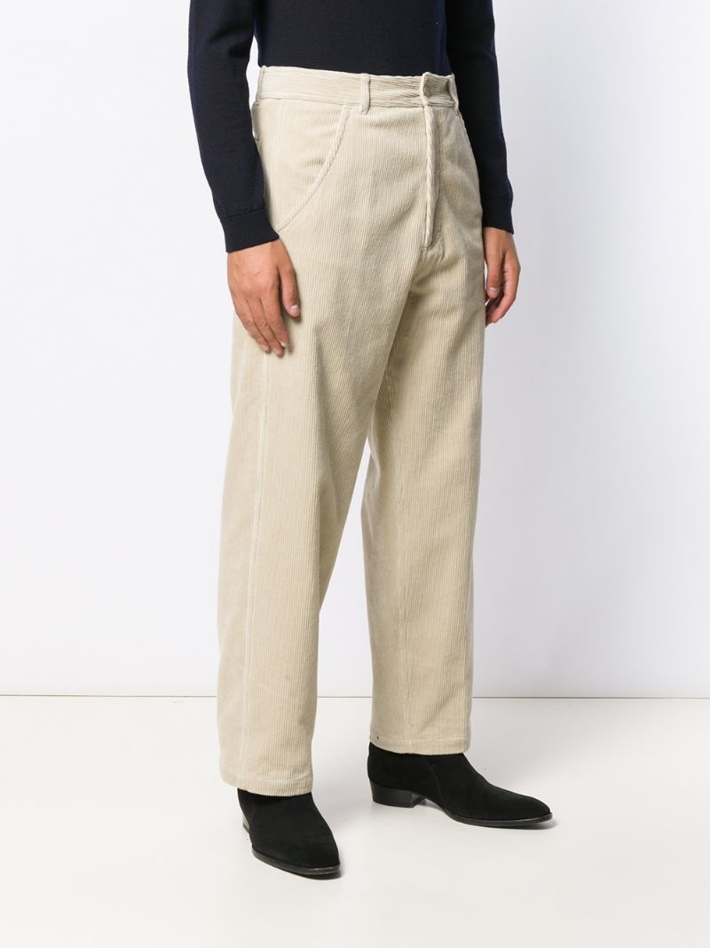 corduroy wide leg trousers - 3