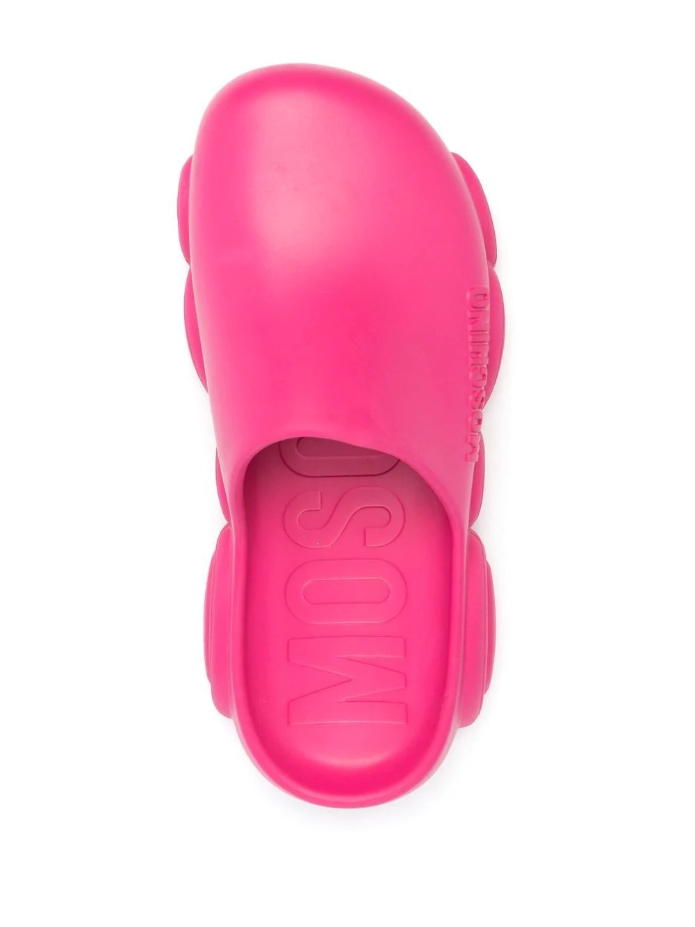 logo embossed mules - 4