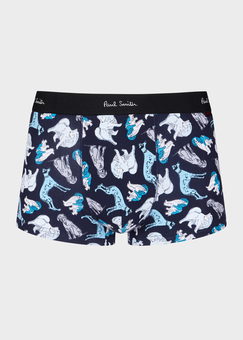 Navy 'Dogs' Print Boxer Briefs 1