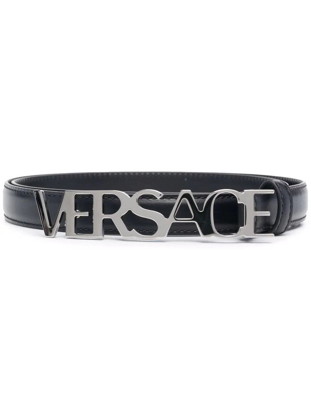 logo-buckle adjustable belt - 1