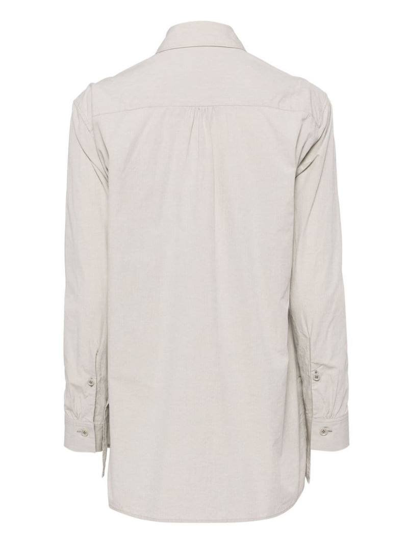 Y's gathered-detail cotton shirt outlook