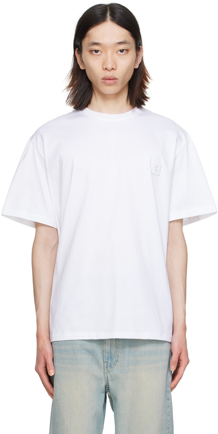 【関税込み】WOOYOUNGMI ホワイト エンボスロゴ Tシャツ Wooyoungmi White Embossed T-Shirt | REVERSIBLE