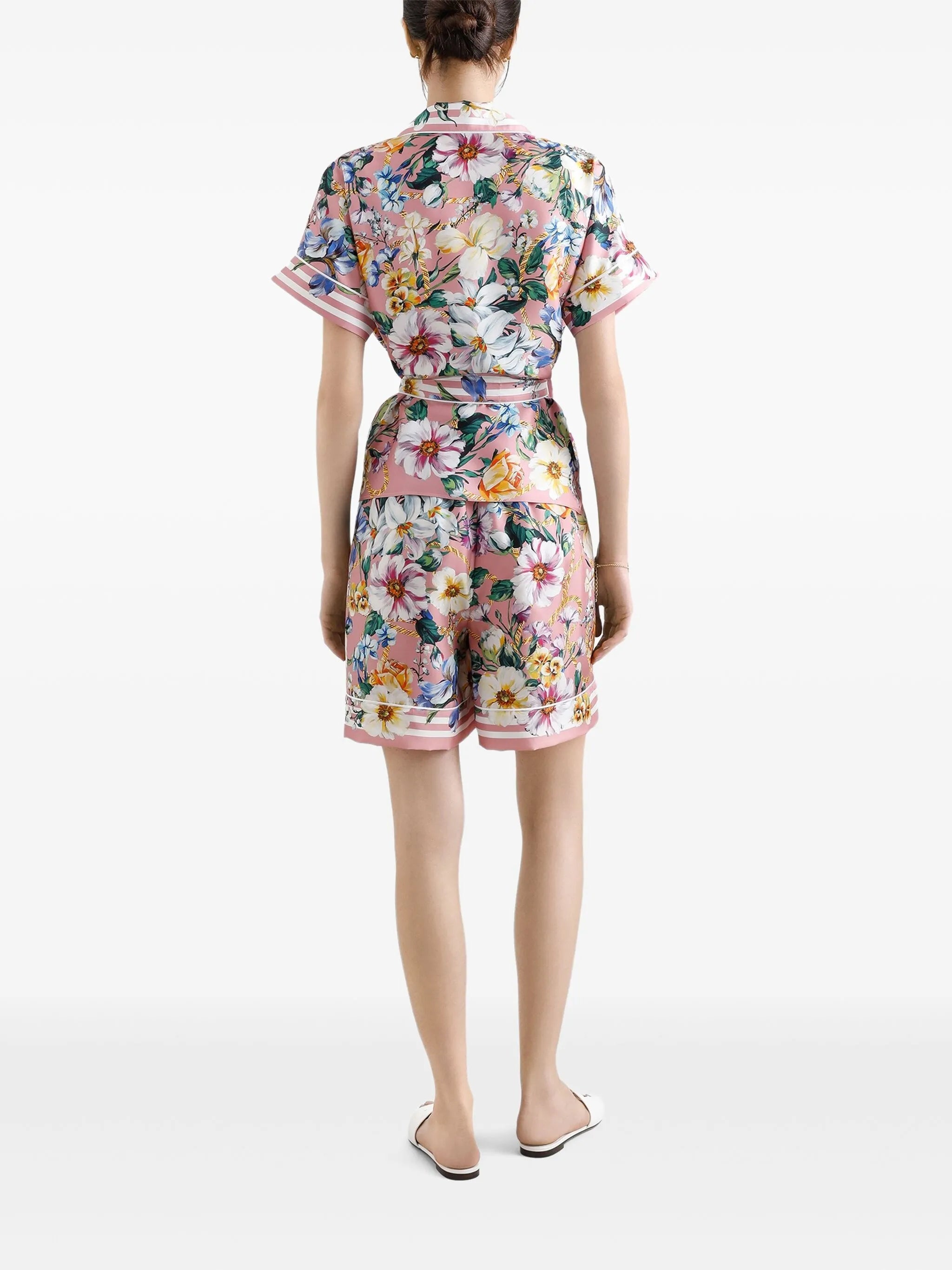 Floral-print Satin Shorts - 5