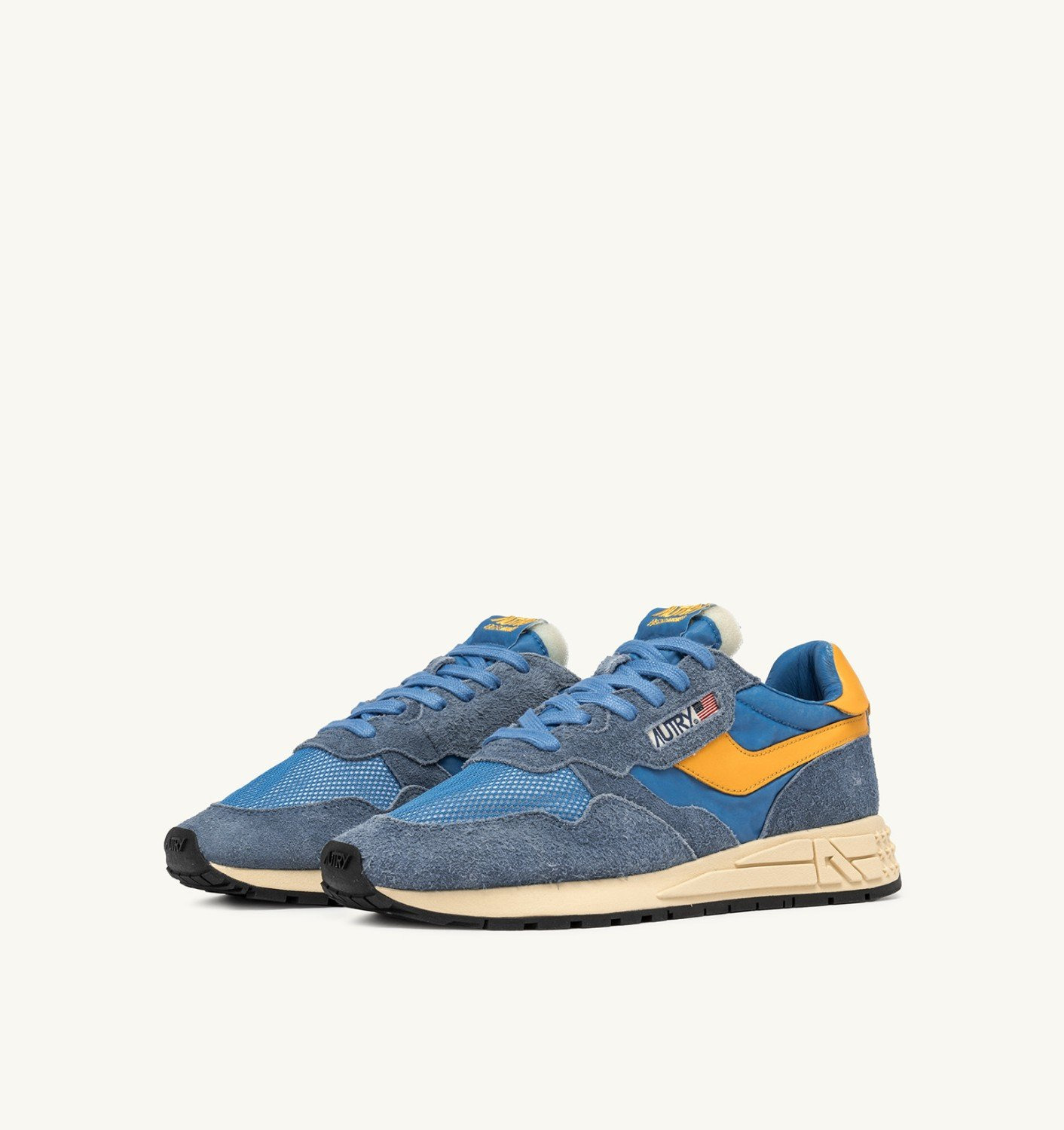 REELWIND LOW SNEAKERS IN CENBLE AND GOLD FUSION SUEDE AND NYLON - 2