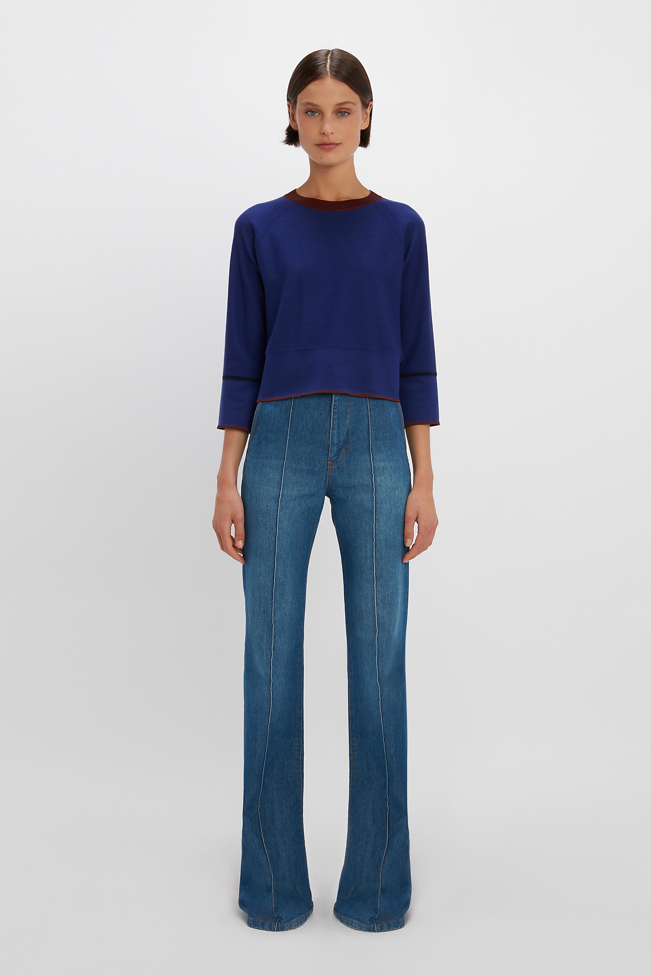Raglan Sleeve Jumper in Electric Purple - 2
