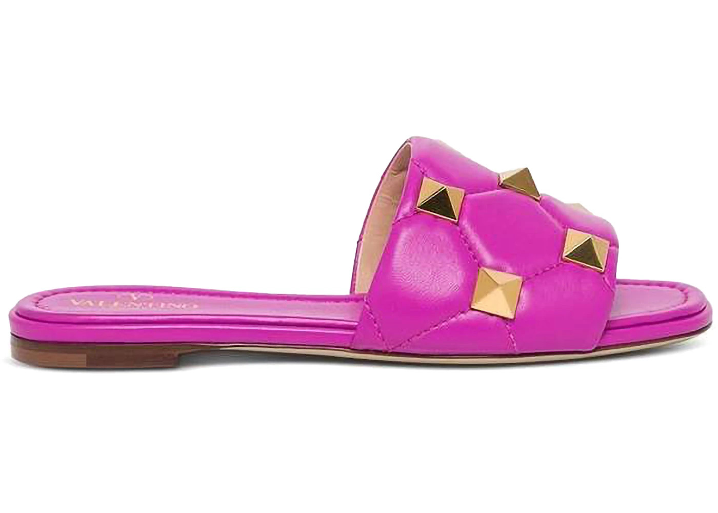 Valentino Roman Stud Flat Sandals Radiant Orchid (Women's) - 1