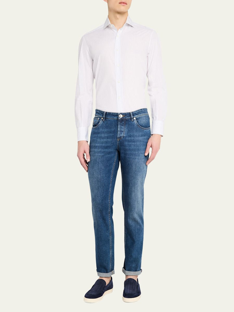 Brunello Cucinelli Men's Hybrid Venetian Suede Slip-Ons outlook