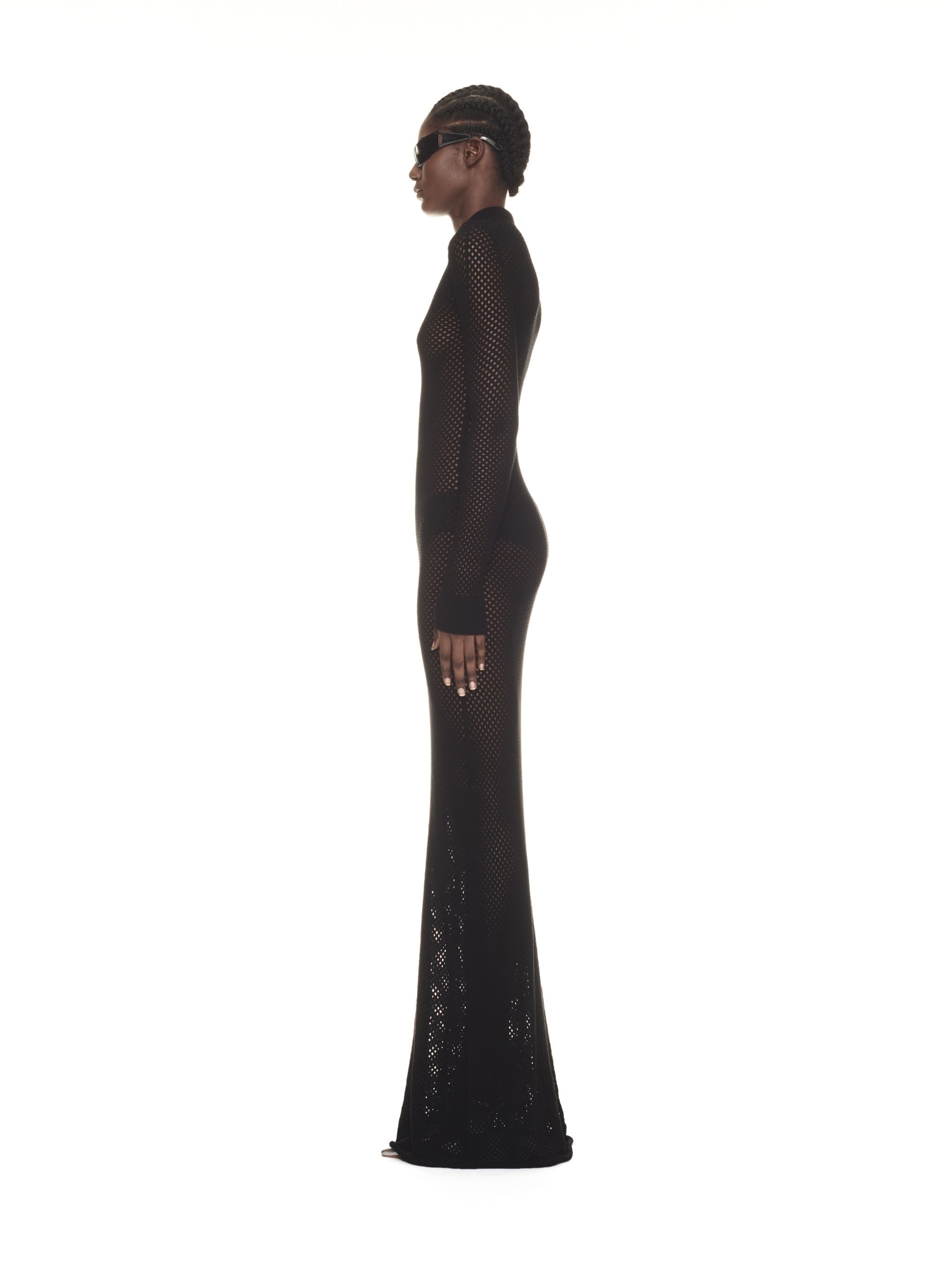 Net Long Polo Dress - 3