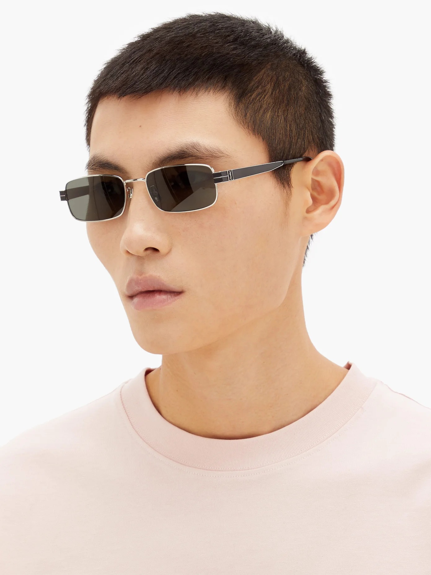 Rectangular metal sunglasses - 2