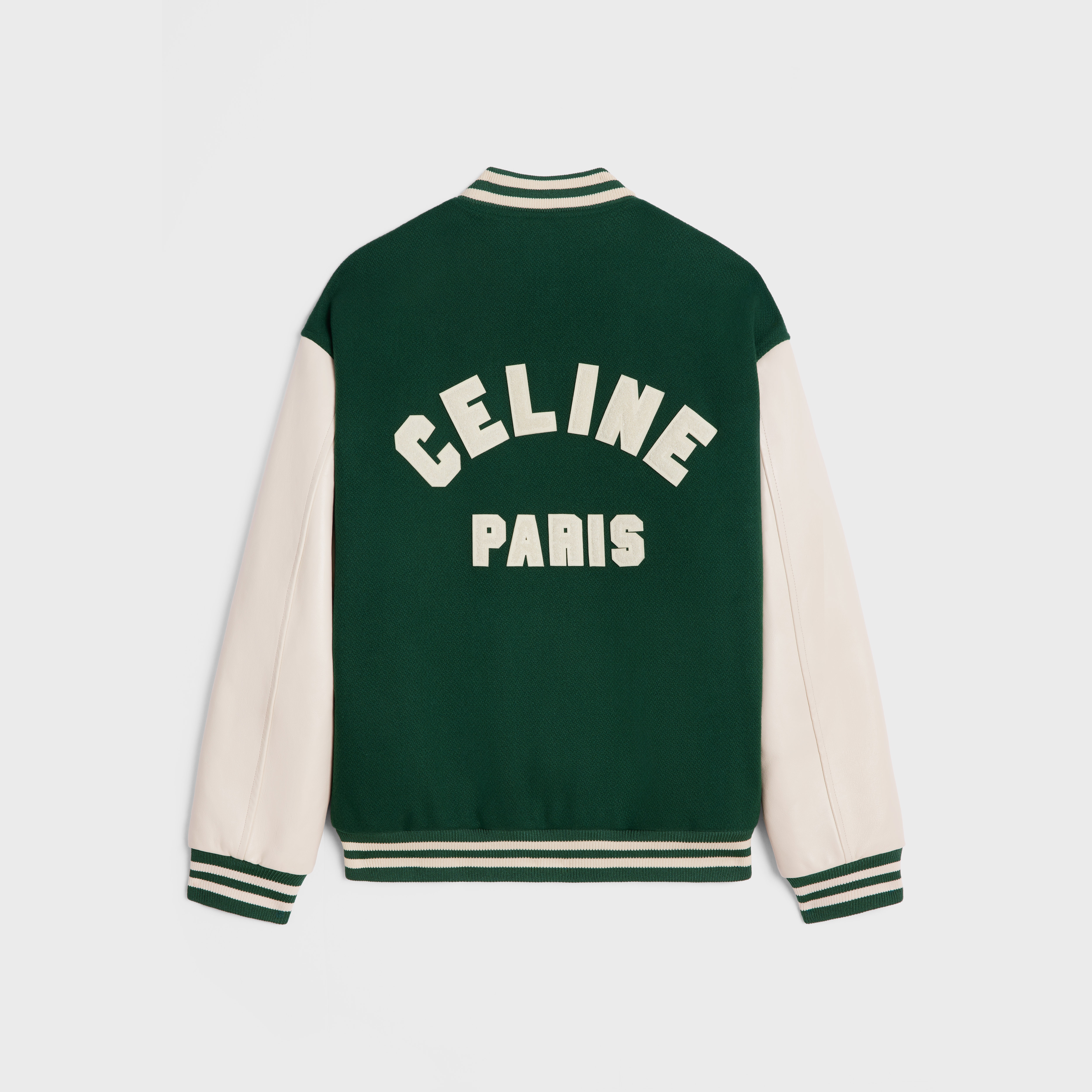 celine loose teddy jacket in textured wool - 2
