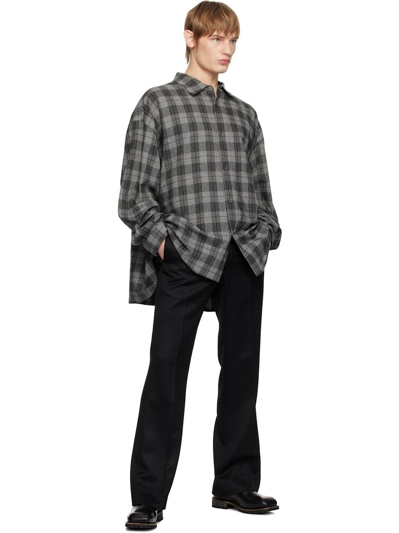 Wooyoungmi Gray Check Shirt outlook