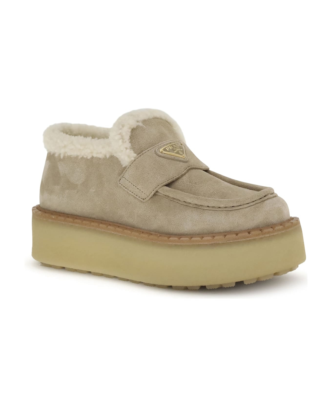 Suede Loafers With Shearling - 2