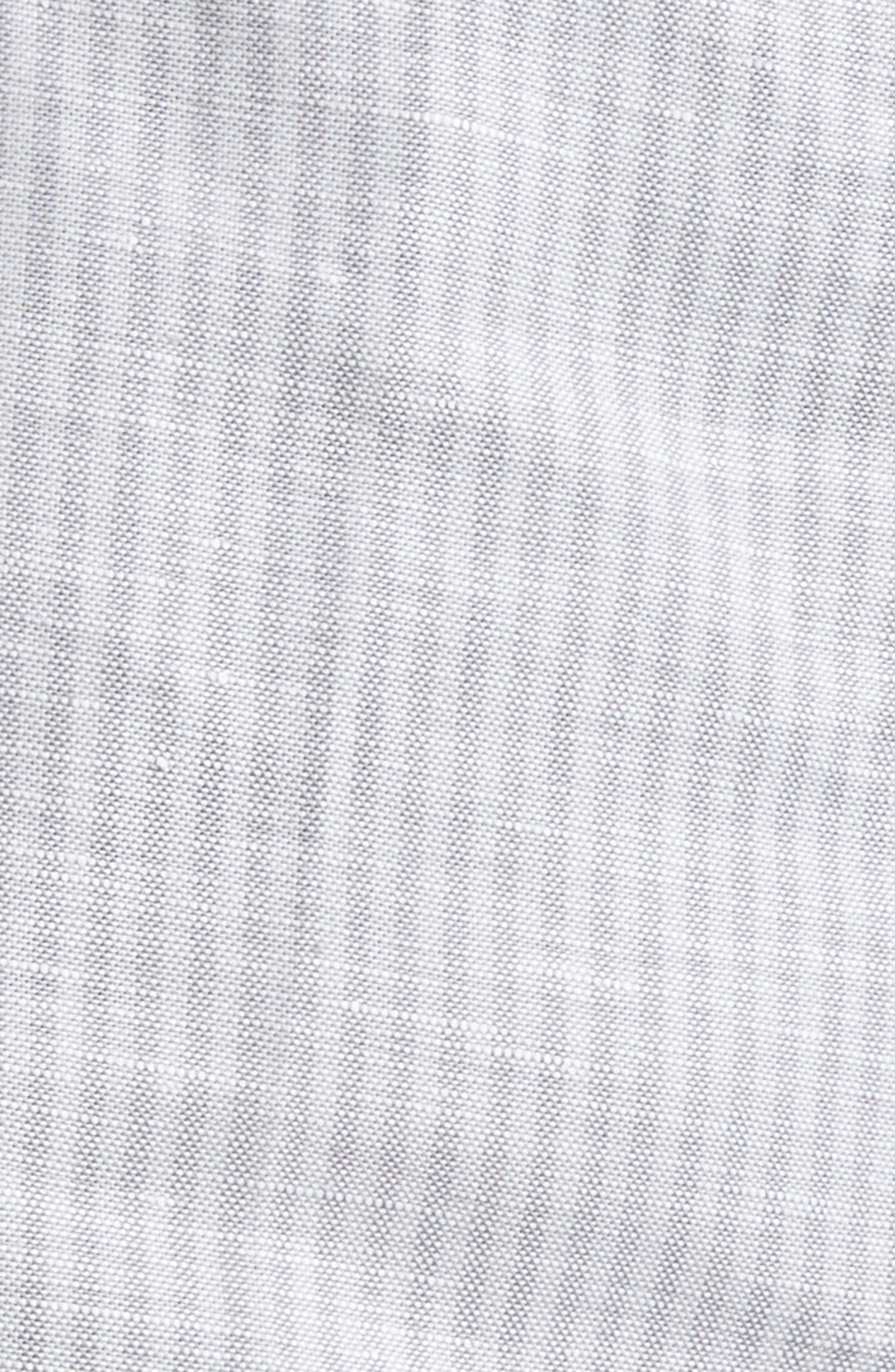Thom Browne Pinstripe Linen & Cotton Sack Shorts in Light Grey at Nordstrom - 7