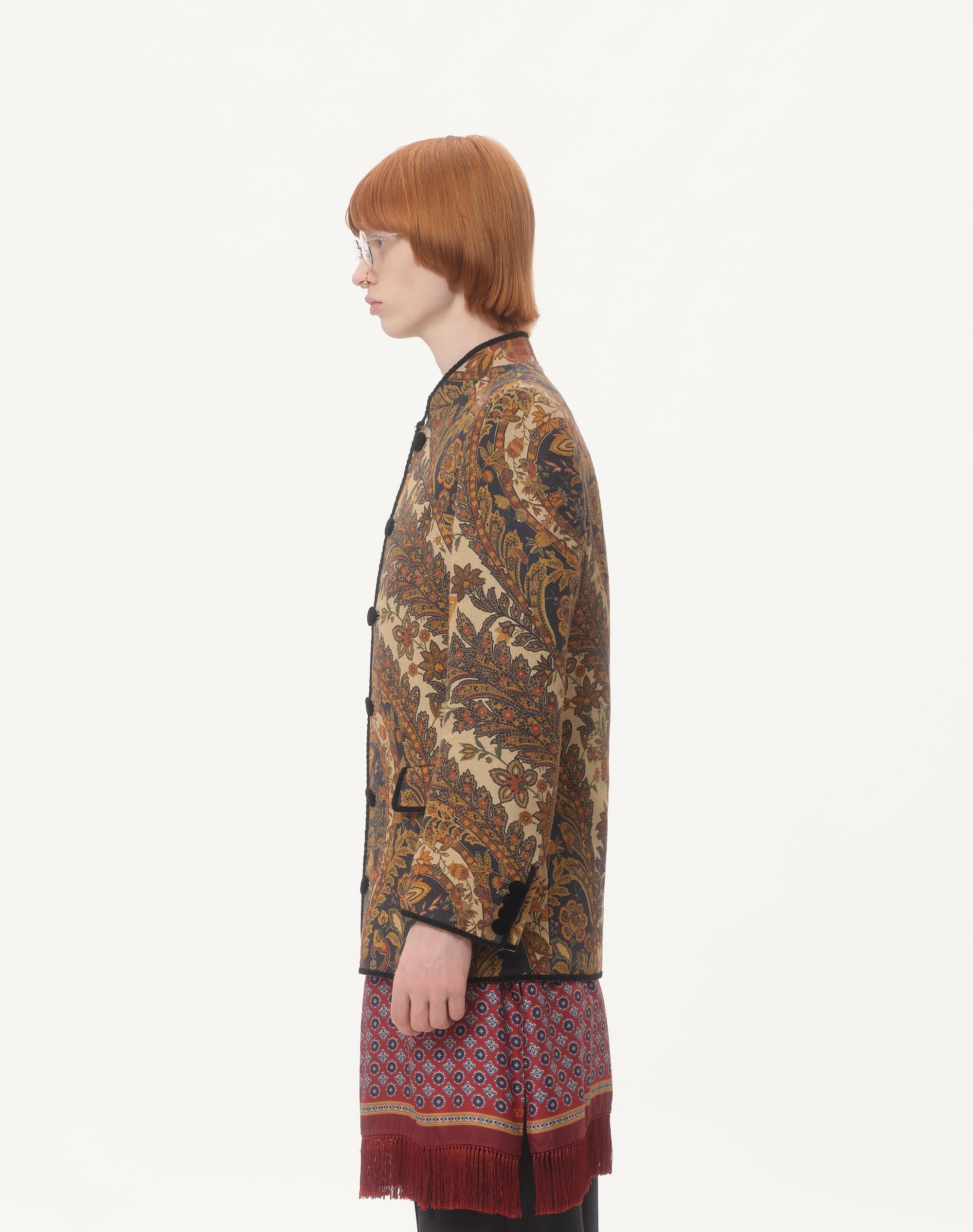 HEMP JACKET WITH VOYAGE IMAGINAIRE PRINT - 7
